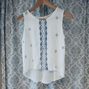 White Soft Light Weight Summer Tank Top Blouse